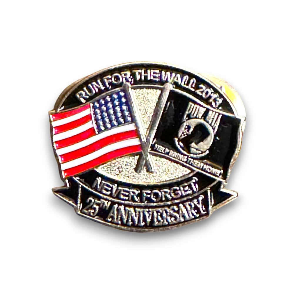 Run for the Wall 25th Anniversary 1989-2013 Motorcycle Mission Lapel Pin